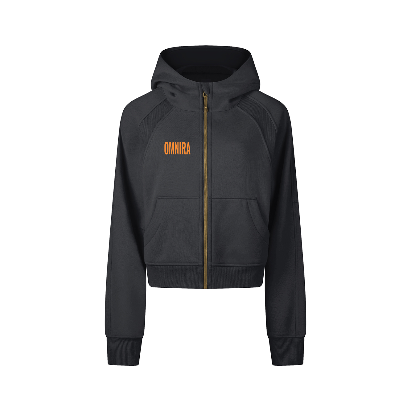 Cropped Zip-Through Hoodie